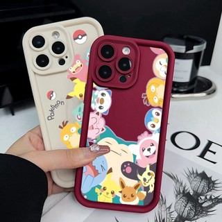 Tương thích cho OPPO A60 A31 A16 A17 A17K A54 A15 A15S A3X A3 4G A55 Pokemon Snorlax Pikachu Silicone Soft Cover