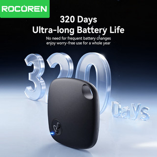 Rocoren Smart Finder Bluetooth GPS Tracker Thiết bị chống mất Tìm thẻ của tôi với báo động Định vị GPS cho iOS iPhone 17 iPad