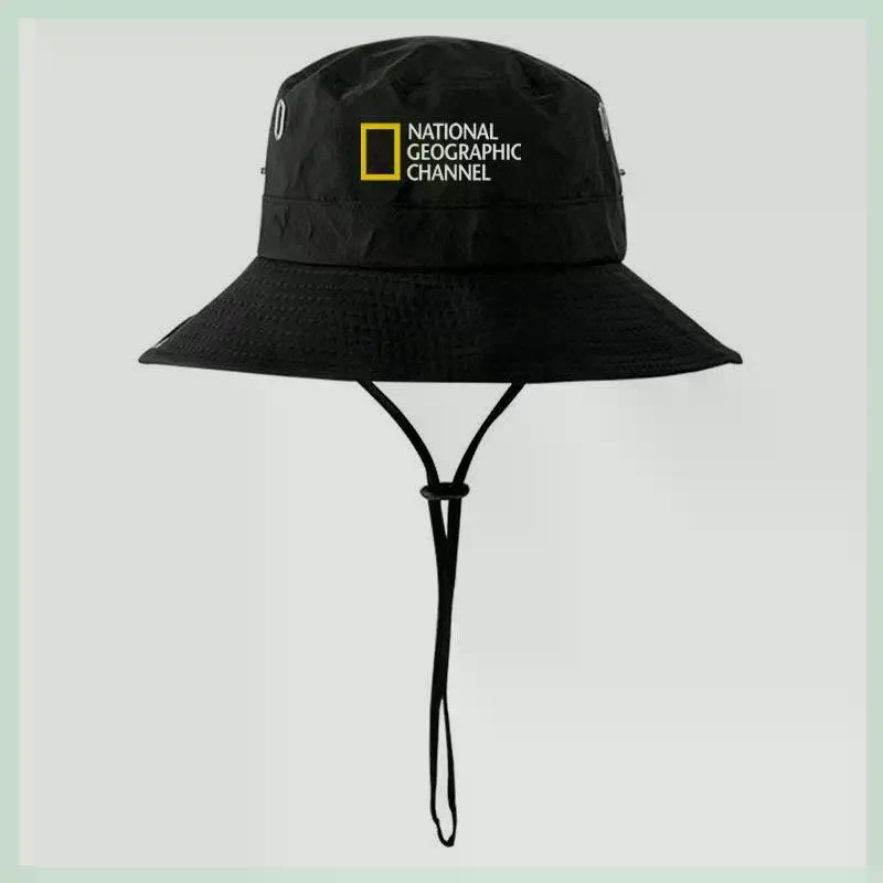 In Hình National Geographic Channel Cap Sunblock Mũ Người Cá Cho Người Phụ Nữ Đi Bộ Đường Dài Ngoài Trời Leo Núi Rừng Nhanh Khô Phụ Kiện