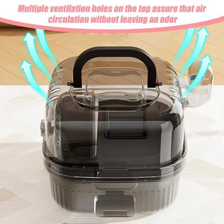 [DANDELION] Lồng Chinchilla Hamster trong suốt Hộp đựng du lịch Dung tích lớn Môi trường sống Hamster thoáng khí Hộp đựng động vật nhỏ có nước