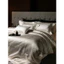 Bộ chăn ga gối Lụa Jacquard tơ tằm êm mềm MemMinbedding Luxury họa tiết ánh bạc sang trọng tinh tế - L41690