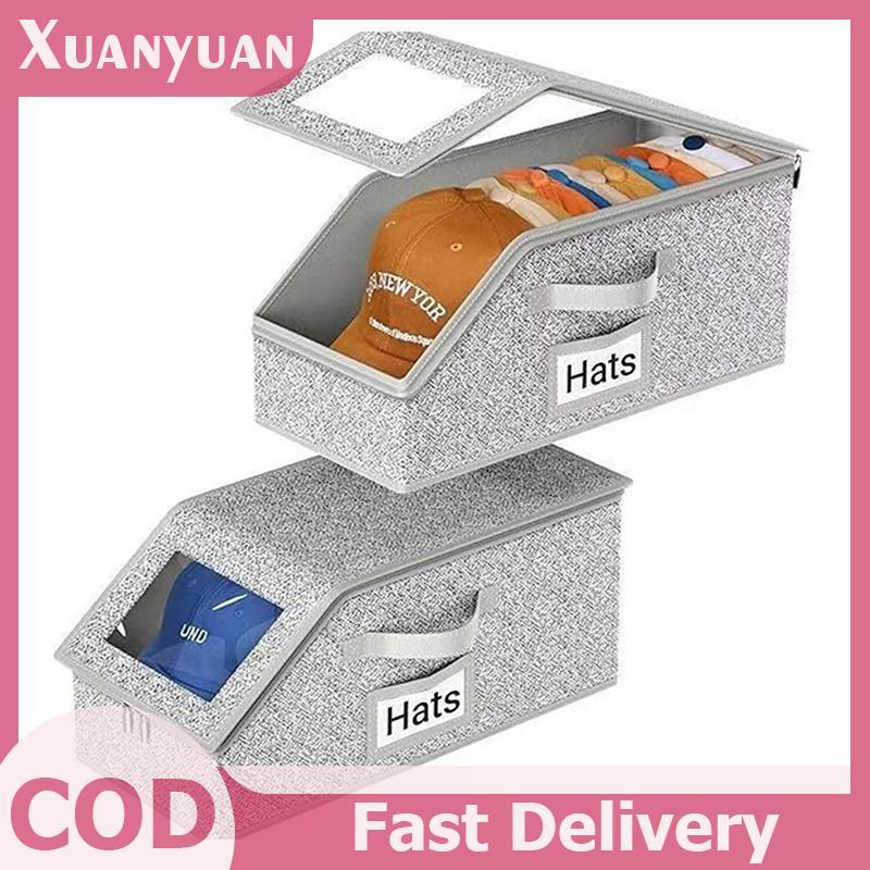 XUAN Có Thể Gập Lại Dây Kéo Bóng Chày Hộp Bảo Quản Dung Tích Lớn Không Dệt Chống Bụi Hộp Bảo Quản Mũ VN