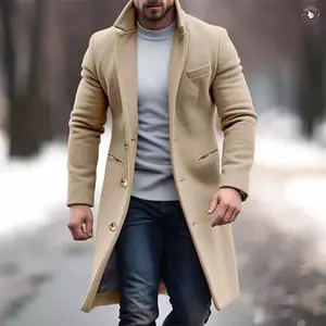 Nam Jacket Dài Lớn Mềm Mại, Lined Ấm Áp, Chống Gió - Phù Hợp Mặc Mỗi Ngày