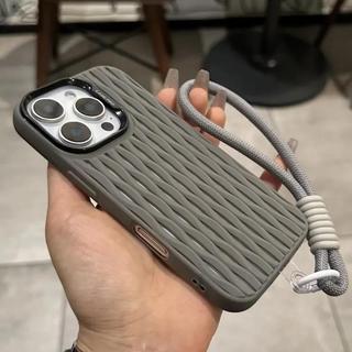 Lưới Rỗng Lỗ Tản Nhiệt Ốp Lưng Làm Mát Cho iPhone 16 15 14 Plus 13 12 11 16 Pro Max Silicon Mềm Dây Đeo Cổ Tay Bao