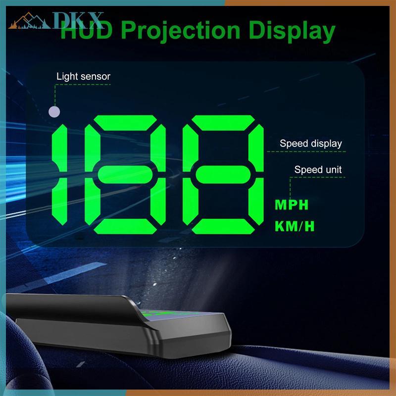 Màn hình hiển thị ô tô DKX W2 GPS HUD Máy chiếu kính chắn gió xanh cho tất cả các bộ phận ô tô Tốc độ điện tử KM / H MPH.