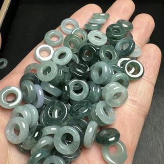 ((5 cái) Ngọc tự nhiên nước xanh 11-15mm - Nhẫn và bông tai đa màu sắc)