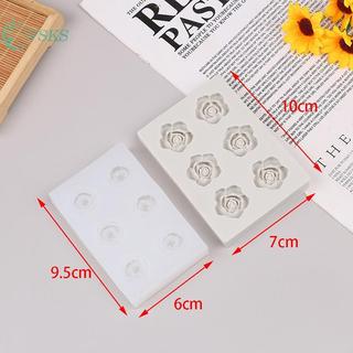 Chenlongshang Sáu Lỗ Hoa Nhỏ Hoa Mận Hoa Hồng Hoa Mẫu Đơn Khuôn Silicon Bánh Fondant Chocolate Bánh Sinh Nhật Chèn Khuôn EN