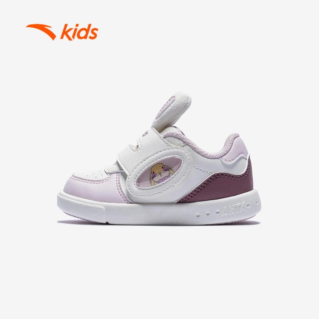 ANTA Kids Biscuit Shoes Giày Tập Đi Phát Sáng Bé Gái 3225D0030 Size 22–27 Đế EVA Chống Trơn Trượt, Bám Sàn Tốt