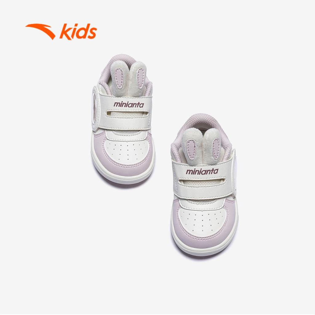 ANTA Kids Biscuit Shoes Giày Tập Đi Phát Sáng Bé Gái 3225D0030 Size 22–27 Đế EVA Chống Trơn Trượt, Bám Sàn Tốt