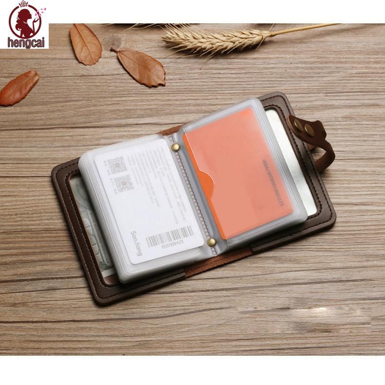 Hộp đựng thẻ da 30 khe thời trang - Ví nhiều thẻ dành cho nam nữ Thẻ tín dụng ID doanh nhân
