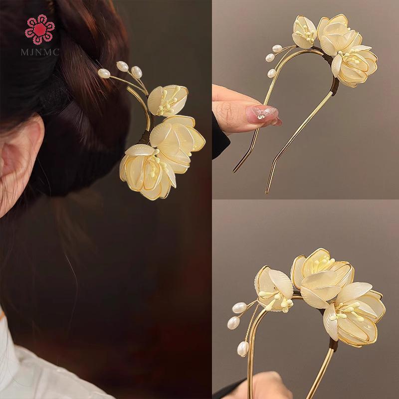 Kẹp tóc mộc lan vintage hợp kim - Thanh lịch và thời trang mới