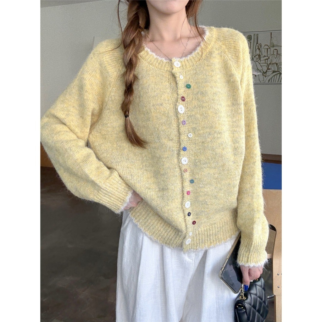 Áo Len Cardigan Dài Tay Cài Nút Nhiều Màu Sắc Cho Nữ, Phong Cách Thu Đông Mới  Dáng Rộng Thời Trang | BigBuy360 - bigbuy360.vn