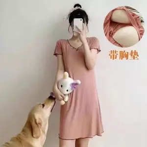 Váy Ngủ Tay Ngắn Bộ Đồ Ngủ Nữ Rời Phiên Bản Hàn Quốc ins Phong Cách Size Lớn Rời Loungewear Đông Nam Á