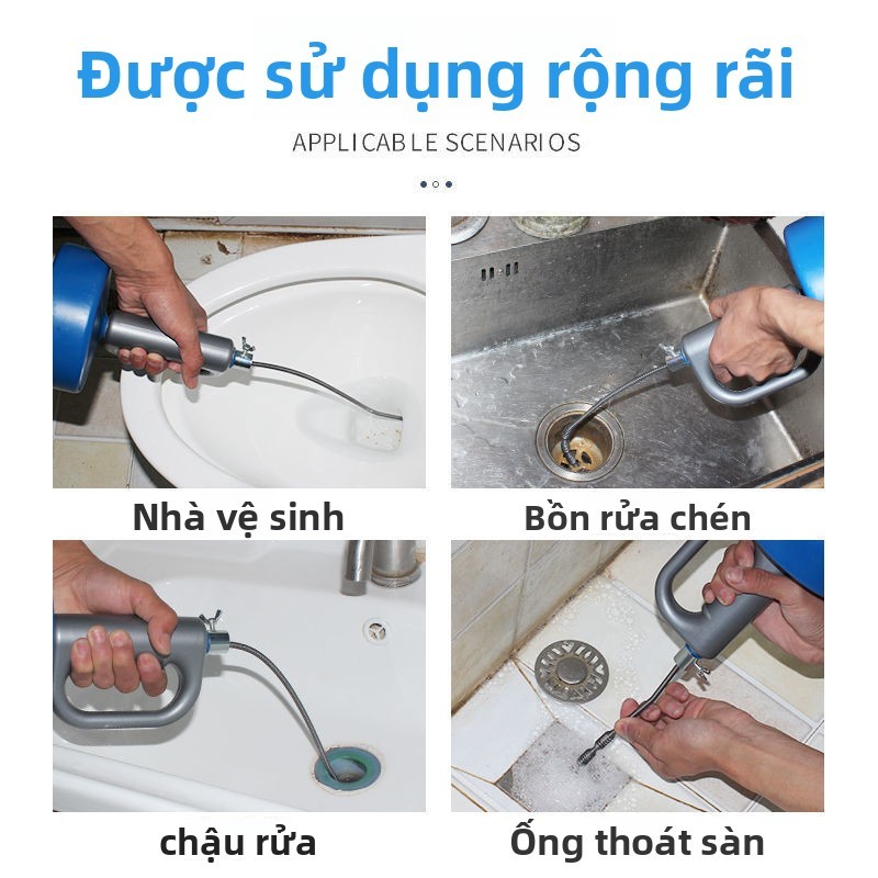🔥Dụng cụ làm sạch cống gia đình để thông tắc bồn cầu và cống, dụng cụ thông ống đa năng
