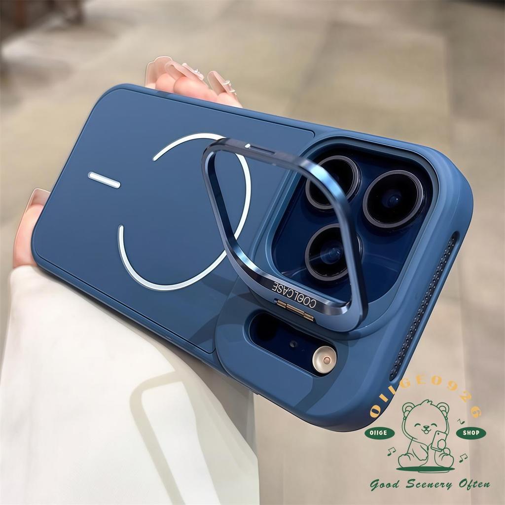 【 Ốp lưng iPhone17 】 Vỏ điện thoại dạng lỏng mờ màu cam từ tính iphone17 Pro Max 16 15 14 13 12 cho vỏ iPhone Vỏ mềm silicon TPU chống sốc