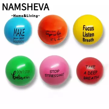 NAMSHEVA Bóng căng thẳng tạo động lực, Bóp bài tập giảm căng thẳng Bóp bóng giảm căng thẳng, Huấn luyện tay cầm linh hoạt Bóng căng thẳng tay PU Trẻ em và người lớn