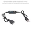 Btsg Hẹn giờ lặp lại Dây nối dài USB 24H Màn hình kỹ thuật số Tiết kiệm điện cho quản lý điện tử gia đình Thiết bị nhà bếp