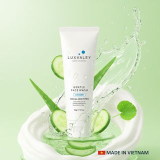 SỮA RỬA MẶT SÁNG DA NGỪA MỤN LUXVALEY GENTLE FACE WASH 50G CHIẾT XUẤT RAU MÁ DỊU NHẸ AN TOÀN MẸ BẦU
