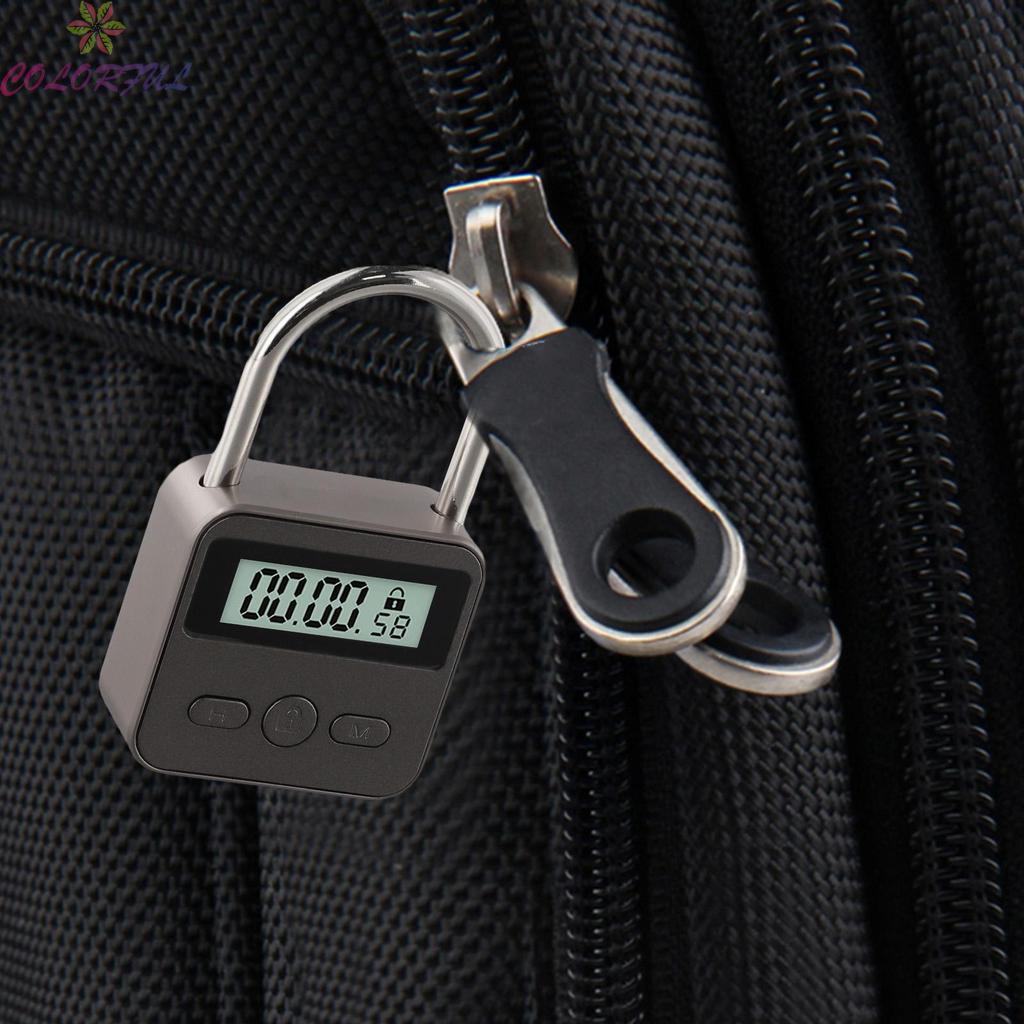 【COLORFUL】Smart Timer Padlock Electronic Lock with LCD Display for 99 Hour Timing Function