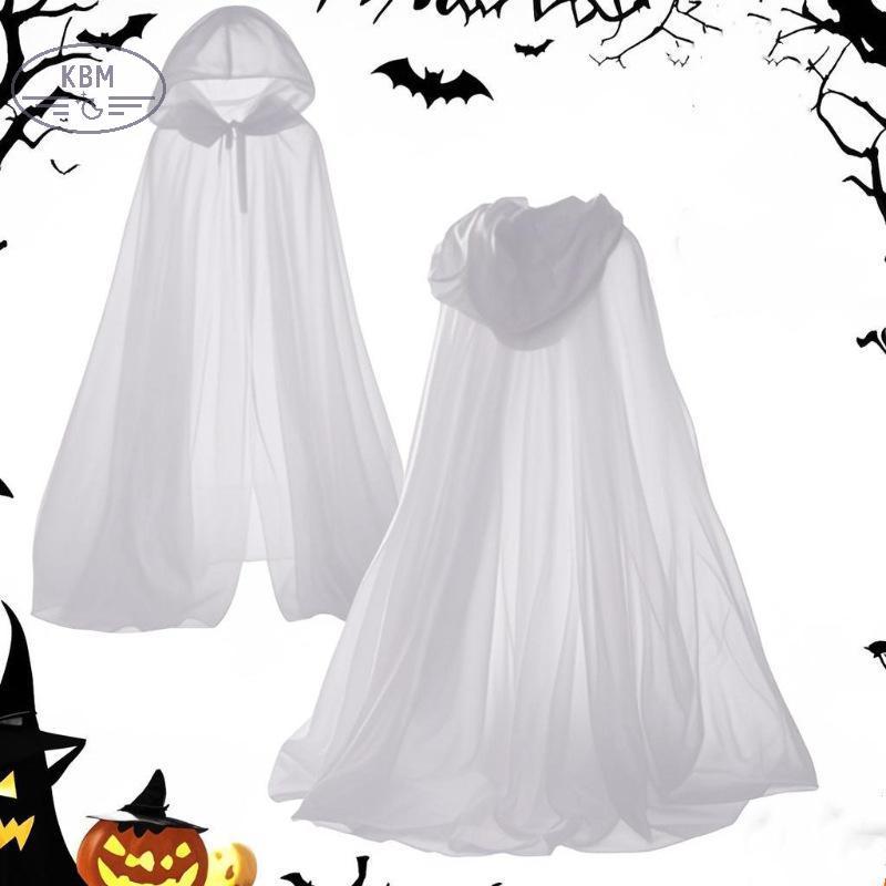 KBM Áo Khoác Áo Trang Phục Halloween Ma Cosplay Trang Phục Áo Choàng Người Lớn Full Dài Sheer Cape Với Quá Khổ Cho Người Lớn FSSG