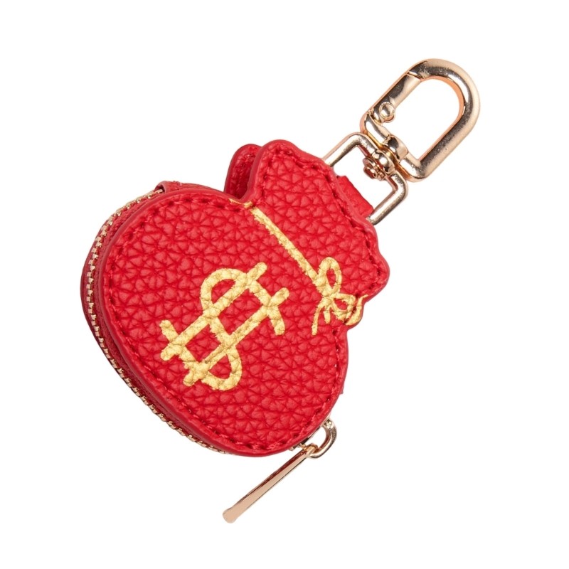 COO Nhỏ Thay Đổi Ví Đựng Thẻ Móc Khóa Da Đồng Xu Ví Móc Khóa Túi Charm