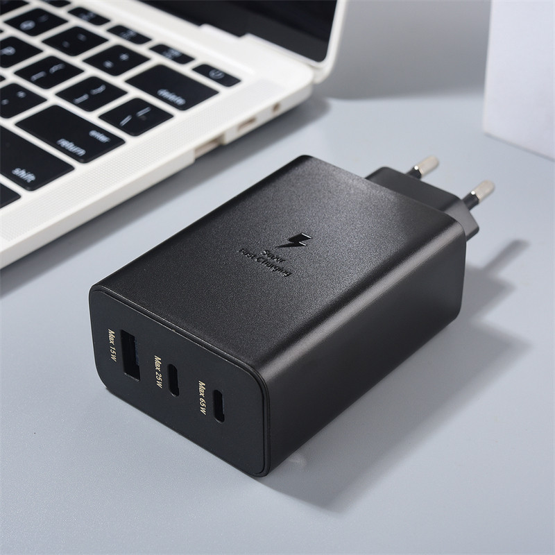 Samsung Original 65W PD Bộ sạc siêu nhanh Bộ chuyển đổi nguồn EU Trio cho Galaxy S25 S24 FE Plus Note20 Ultra A55 C55 1 / 1.8M Cáp kép loại C