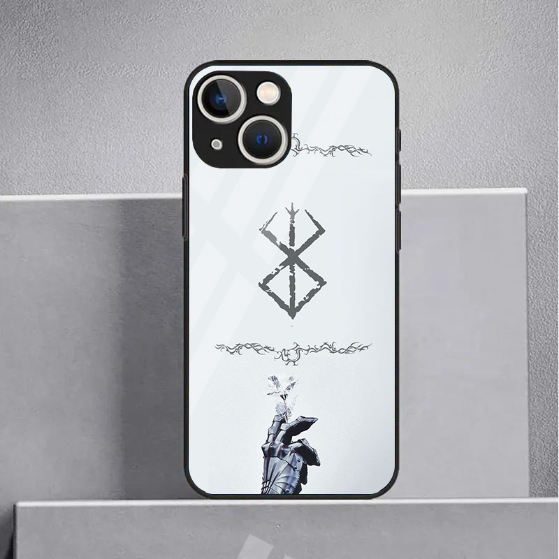 Berserk Guts 13 Vỏ Điện Thoại Kính Cho IPhone 16 15 14 13 12 11 Pro XR XS Max Plus Mini X XR 8 7 6s SE2 / 3