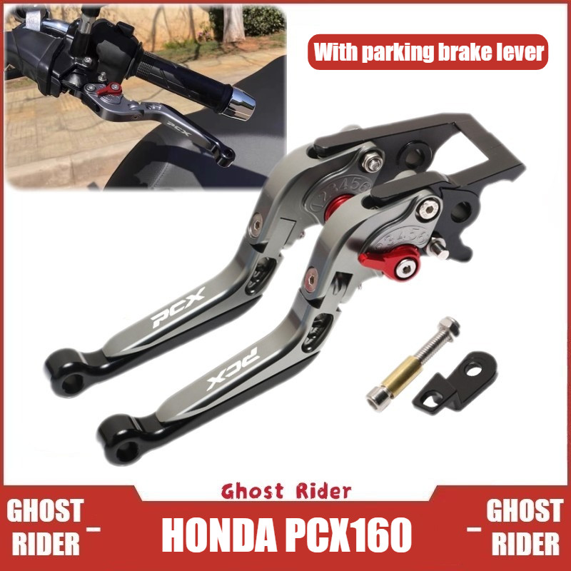 CHO XE HONDA PCX160 2022-2025 Đòn bẩy phanh đĩa trước & sau có chức năng đỗ xe Cần phanh ly hợp có thể điều chỉnh