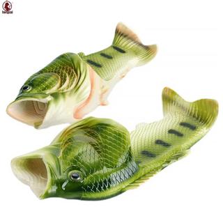 Unisex Mô Phỏng Dép Cá 3D Mùa Hè Vui Nhộn Thời Trang Dép Lật Cho Ngoài Trời