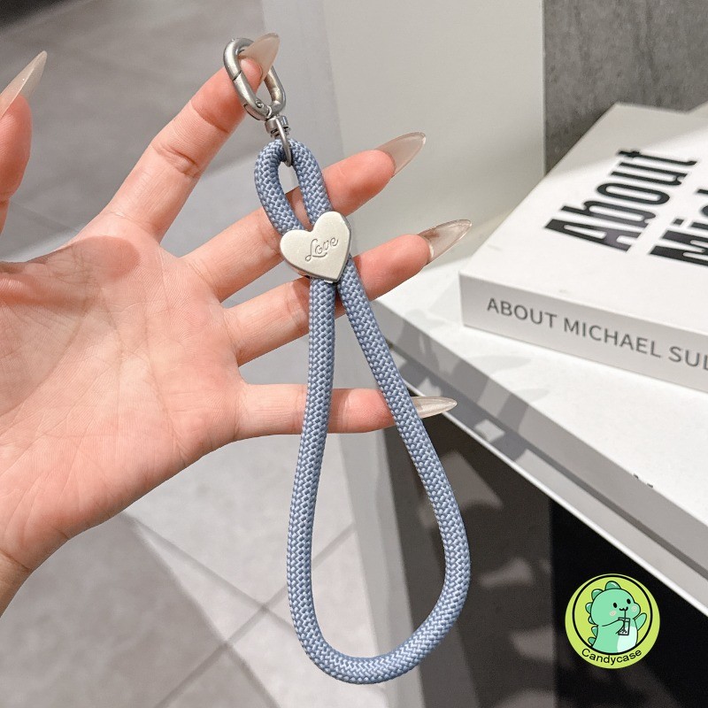 Sang Trọng Dây Ngắn Vỏ Điện Thoại Dây Treo Di Động Hoạt Hình Dễ Thương Đơn Giản Cô Gái Dây Xoắn Chống Mất Thời Trang Cổ Tay Mạnh Mẽ Ngắn Vỏ Điện Thoại Di Động