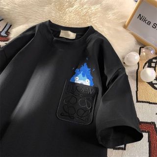 Cassifer Áo Đôi Thêu Hoạt Hình, Cotton Nguyên Chất, Phù Hợp Mặc Hàng Ngày Plus Size