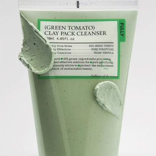 FULLY Green Tomato Clay Mask Cleanser, Pore Purifying Tomato Exfoliation 120ml