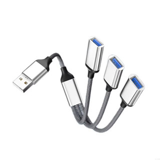 Bộ sạc ô tô 3 cổng, cáp chuyển Type-C sang USB - Công suất 10W, tương thích camera hành trình
