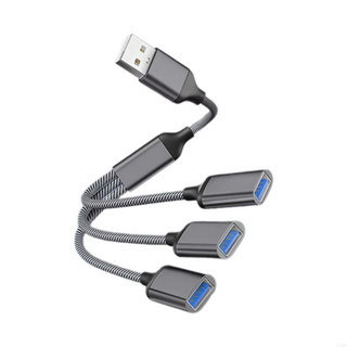 Bộ sạc ô tô 3 cổng, cáp chuyển Type-C sang USB - Công suất 10W, tương thích camera hành trình