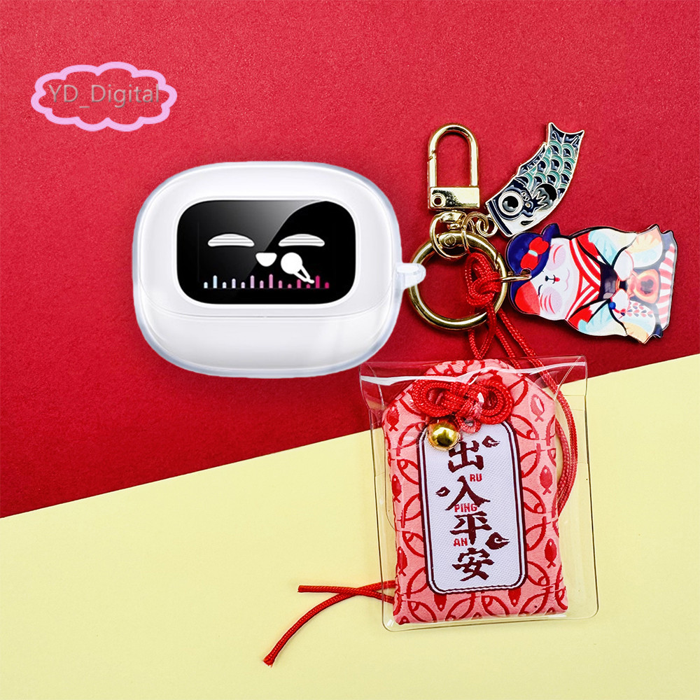 Ốp Lưng Trong Suốt Cho Ugreen EchoBuds Magic / T6 Magic Case Vỏ Tai Nghe Hoạt Hình Dễ Thương Vỏ Mềm Chống Sốc Có Thể Giặt Vỏ Bảo Vệ Tai Nghe Có Móc Khóa