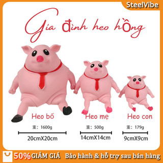 Heo hồng bóp giảm stress - Chất liệu silicone đàn hồi, giúp giải tỏa căng thẳng, đồ chơi dễ thương