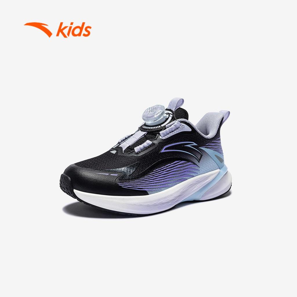ANTA Kids Hailang 4.0 Giày Chạy Thể Thao Bé gái 3225D9905.Khóa Xoay, Nhẹ Thoáng Khí, Đàn Hồi, Đế EVA Hạn chế Trơn Trượt