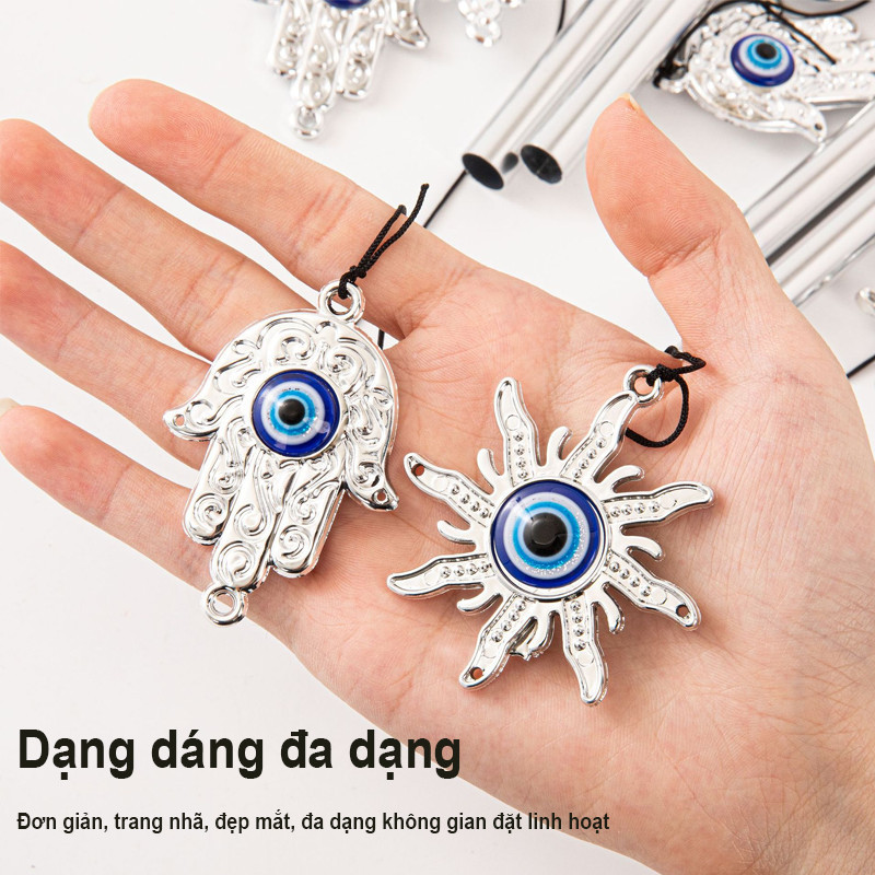 Chuông Gió Mắt Quỷ Thủ Công - Ống Đồng Âm Thanh Hay, Trang Trí Phong Thủy Sang Trọng Nhà Vườn