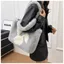 Túi xách SAMO Shopper, Túi đeo vai sang trọng in hình thỏ dung tích lớn, Thời trang mềm mại sang trọng Lông thú lông xù Lông thú giả Túi Tote Fuzzy Sử dụng hàng ngày