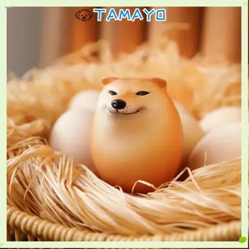 TAMAYO Bóp Đồ Chơi Thần Tài, Trứng Chó Shibako Shiba Inu Đồ Chơi Trứng Cho Chó, Hình Dạng Thực Tế Vui Nhộn PU Phục Hồi Chậm Đồ Chơi Giảm Căng Thẳng Trẻ Em