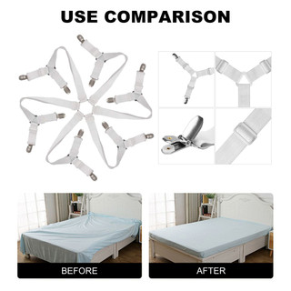 Dây buộc ga trải giường Crisscross Giữ ga trải giường chắc chắn và bó sát Kẹp ga trải giường Thích hợp cho các góc và nệm