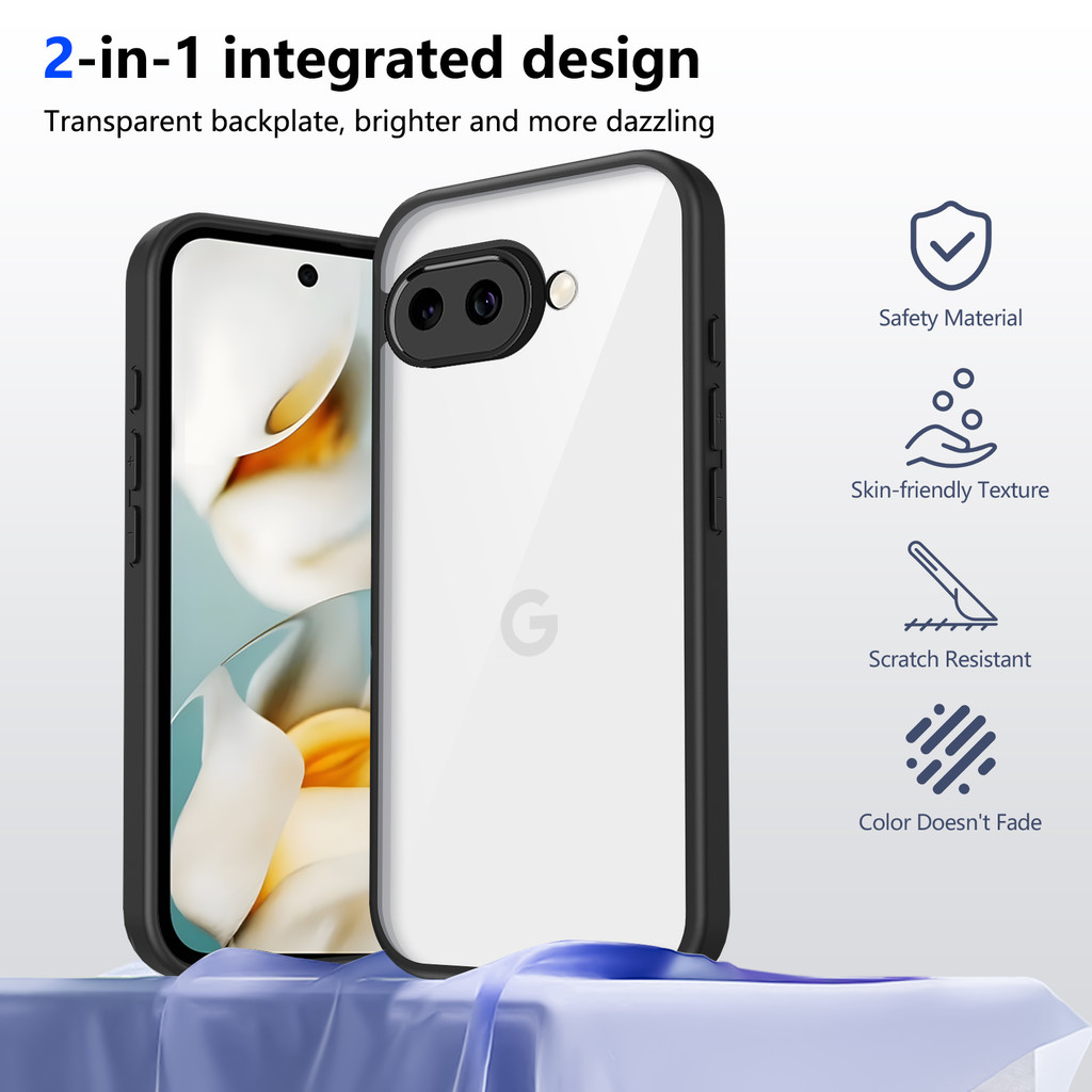 Ốp lưng Google Pixel 9A Vỏ 6,3 inch Model GXQ96 GTF7P G3Y12 Vỏ trong suốt mờ thời trang cho Vỏ điện thoại Google Pixel 9A