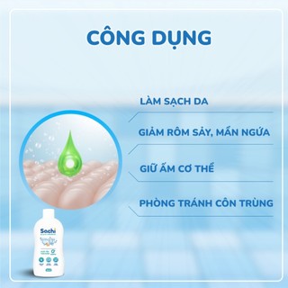 Nước Tắm Gội Sả Chanh Cho Bé Sachi 500ml- Hỗ Trợ Làm Sạch Ngăn Ngừa Rôm Sảy, Mẩn Ngứa Và Mảng Bám Da Đầu, Giữ Ấm Cơ Thể