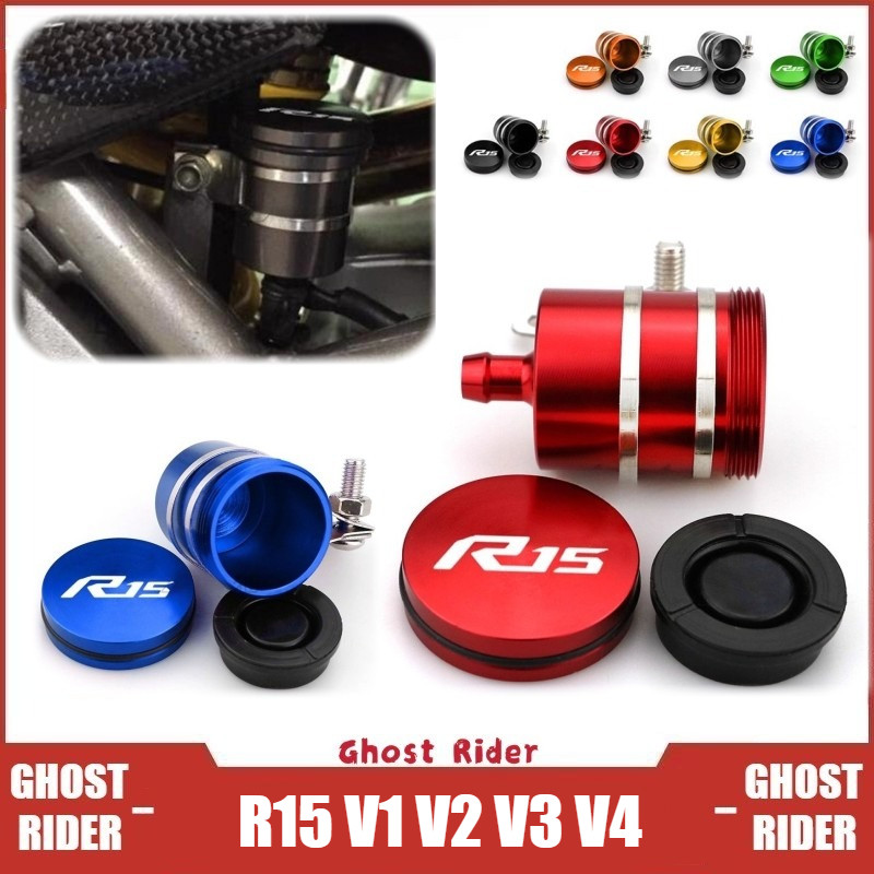 Dành Cho Xe YAMAHA YZF R15 V1 V2 V3 V4 CNC Nhôm Phanh Sau Chất Lỏng Chứa Chủ Xi Lanh Dầu Cốc