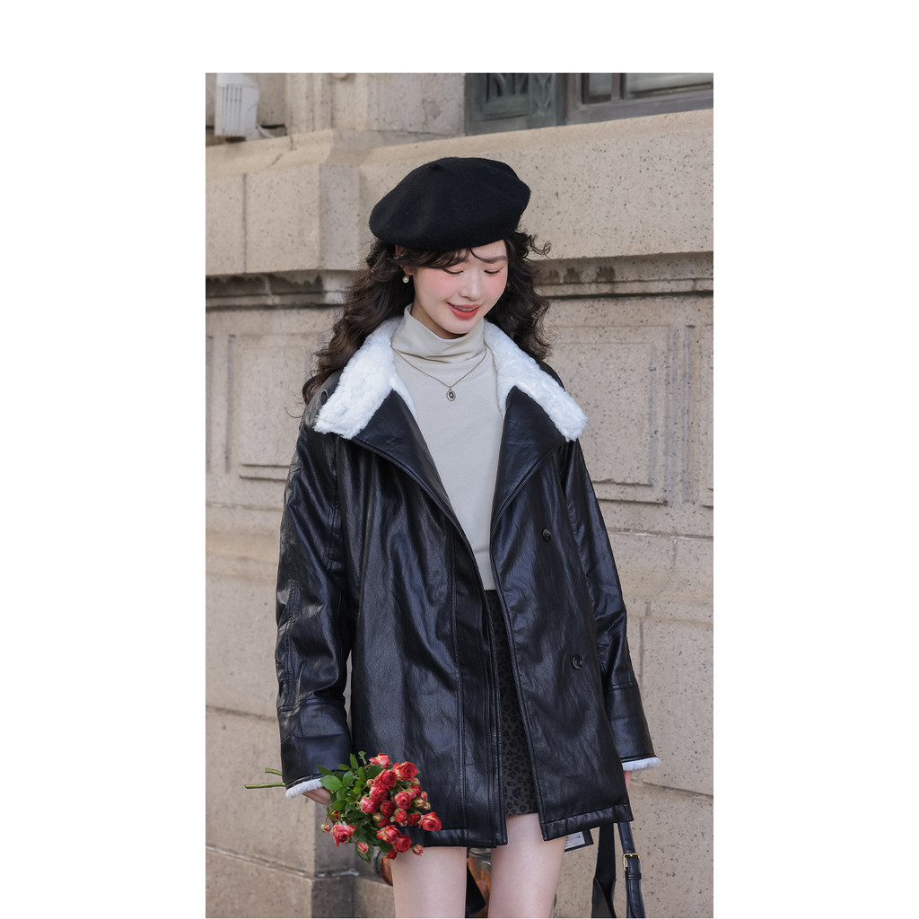 Mutu Áo Thun Nữ Màu Cà Phê Retro, Cổ Cao Tay Dài, Phong Cách Mới Lạ, Perfect Cho Mùa Đông