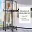 𝐅𝐔𝐑𝐍𝐈𝐒𝐇 𝐅𝐈𝐄𝐒𝐓𝐀 Kệ Treo Quần Áo Đen/Trắng Quay Giá Treo Quần Áo Đơn Có Bánh Xe Giản Sào Phơi Quần Áo Công Suất Lớn