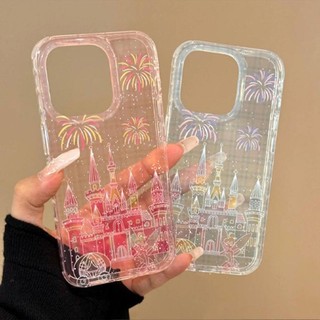 Ins Korea Catsle Glitter Bling Vỏ Cho iPhone 11 16 15 14 13 12 Pro Xs Max XR X 7 8 Plus Ốp Lưng TPU Mềm Ốp Lưng Điện Thoại Vỏ Bảo Vệ HD Clear Cover