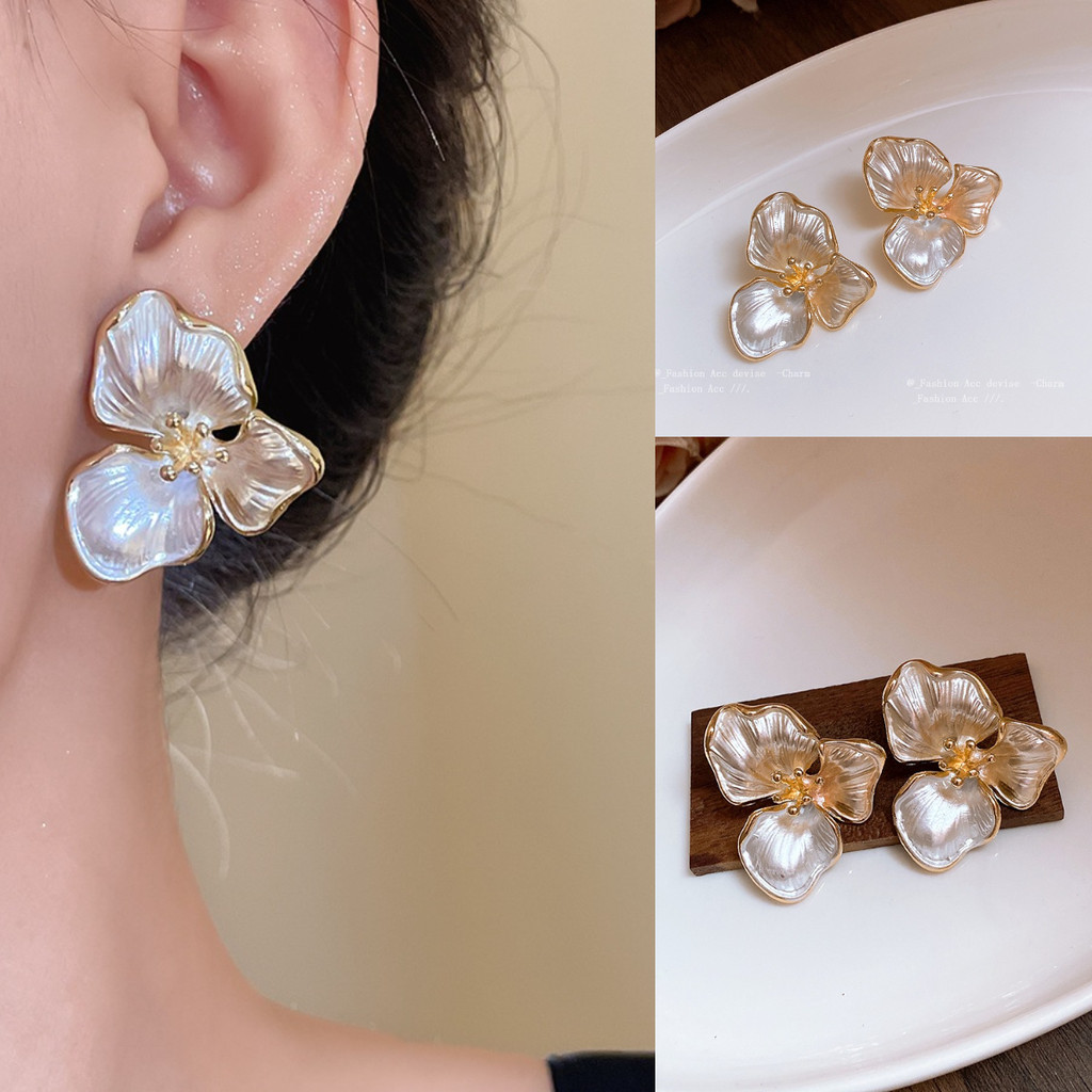 Đinh Tai Hoa Ba Cánh Vintage Tối Giản Đa Phong Cách Phù Hợp Công Sở Hàng Ngày