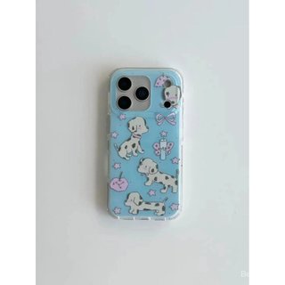 Ốp Điện Thoại Thích Hợp Cho iPhone IMD Blue Background Spotted Dogs Thích Hợp Cho iPhone17 / 16 Jelly Phone Case 13 / 14 Bán Chạy 12 / 11PRO Vỏ Bảo Vệ GHRH5