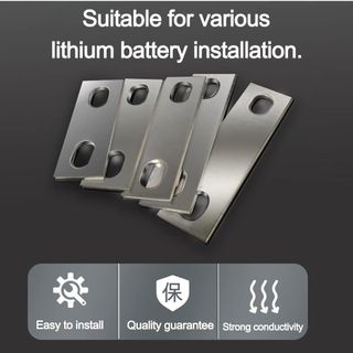 Đầu nối thanh Bus NOTE1, Thanh nối pin M6 phẳng, Tấm đồng đỏ mạ niken Lifepo4 Cell Lithium